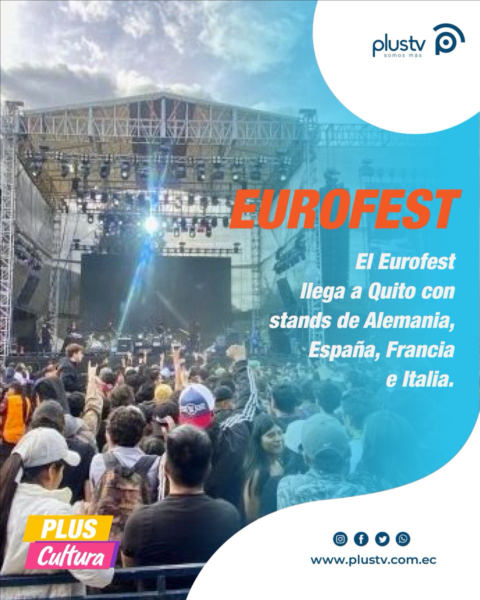 plustv25's tweet photo. 🎻🇪🇺 ¡EUROFEST 2026 EN QUITO HOY! Las calles de la capital se convierten en un punto de encuentro cultural con gastronomía, música y tradiciones de Europa 🇩🇪🇫🇷🇮🇹 ¡Gratis y para todos! 🙌 #Eurofest2026 #Quito #CulturaEcuador #PlusNoticias #MesDeEuropa https://t.co/LRoJYRuTIq