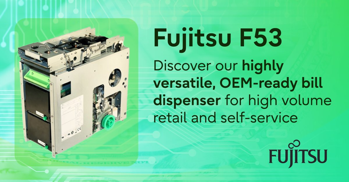 FujitsuFFNA's tweet photo. Automated cash handling solutions are a must in today's retail environments. Looking to make the switch? With 80,000+ units installed across self-checkout, kiosks, &amp; ATMs, the Fujitsu F53 provides unparalleled, advanced &amp; secure cash handling: https://t.co/i942nuurD0 https://t.co/KXC0tsBRny