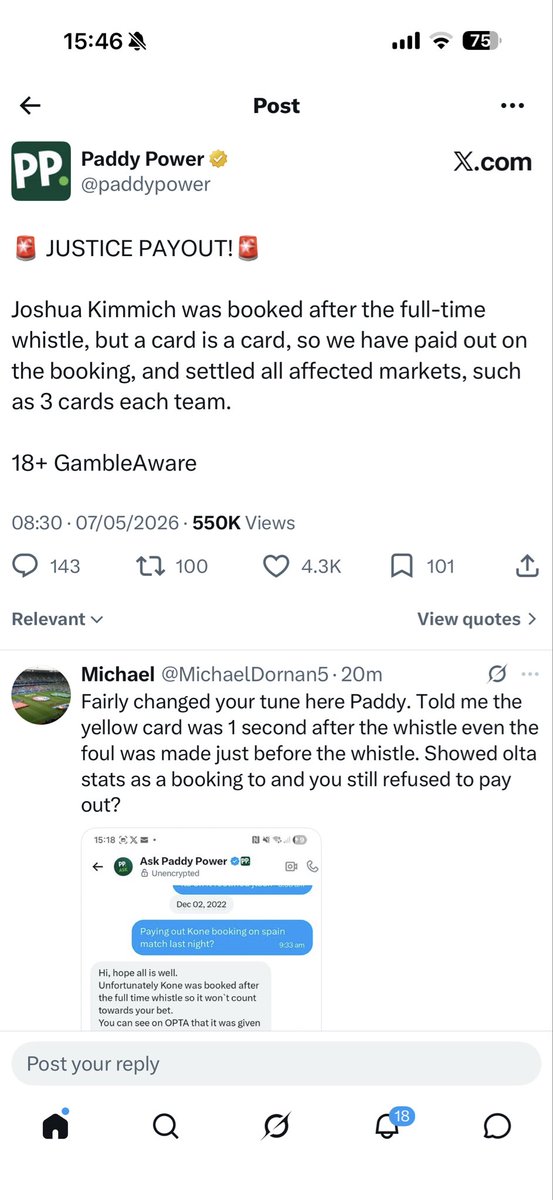 onlyoneDB's tweet photo. @bet365help Paddy Power and Sky bet payed this out…do the right thing! https://t.co/C5IhkzptFS
