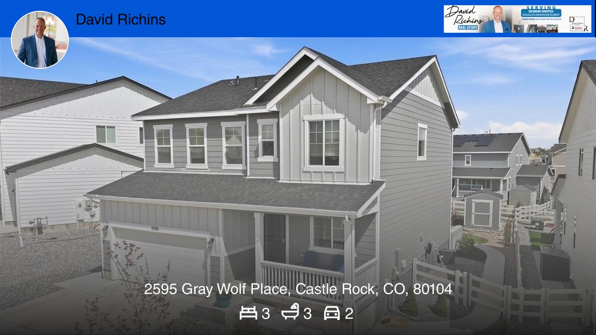 davidrichins's tweet photo. 🛌 3 🛀 3 🚘 2
📍 2595 Gray Wolf Place, Castle Rock, CO, 80104

My latest listing on RateMyAgent.

https://t.co/lnyp0LtMsM

...
#ratemyagent #realestate https://t.co/2dgpwBtWq0