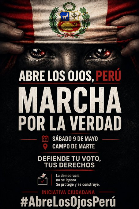 Keiko, debes estar en la marcha por la dignidad de todos los peruanos que defendemos a nuestro Perú, constitución y libertad
Si estas primera es parte del fraude para luego ganarte por pocos votos
¿Eres mas política que digna peruana?
¿Solo te importa el dinero? 
"Te esperamos"