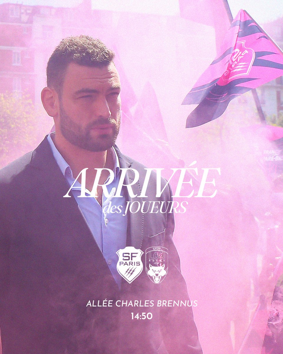 Les Soldats Roses arriveront à 14h50 allée Charles Brennus ❤️‍🔥

Ils auront besoin de vous dès leur sortie du bus 👊