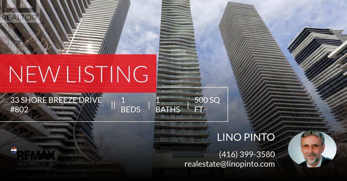 lino_pinto's tweet photo. 📍 New Listing 📍 Take a look at this fantastic new property that just hit the market located at 33 Shore Breeze Drive #802 in Toronto (mimico). Reach out here or at (416) 399-3580 for more information!

Listed by Nadia Violo

Lino... https://t.co/hzxkOVf3Cp https://t.co/zPCSDw5Z6l
