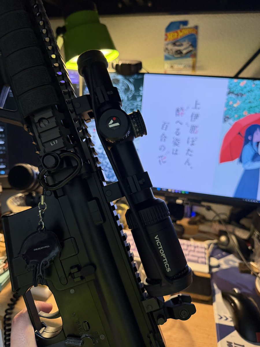 安いスコープをM4に載せた