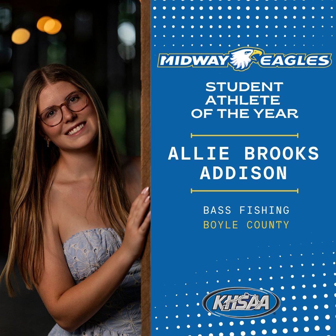 KHSAA's tweet photo. Congratulations to the 2026 Midway University/KHSAA Bass Fishing Student-Athlete of the Year - Allie Brooks Addison (Boyle County) #khsbf

@MidwayUniv    
#KHSAAProudPartner https://t.co/BgnBgaOXBf