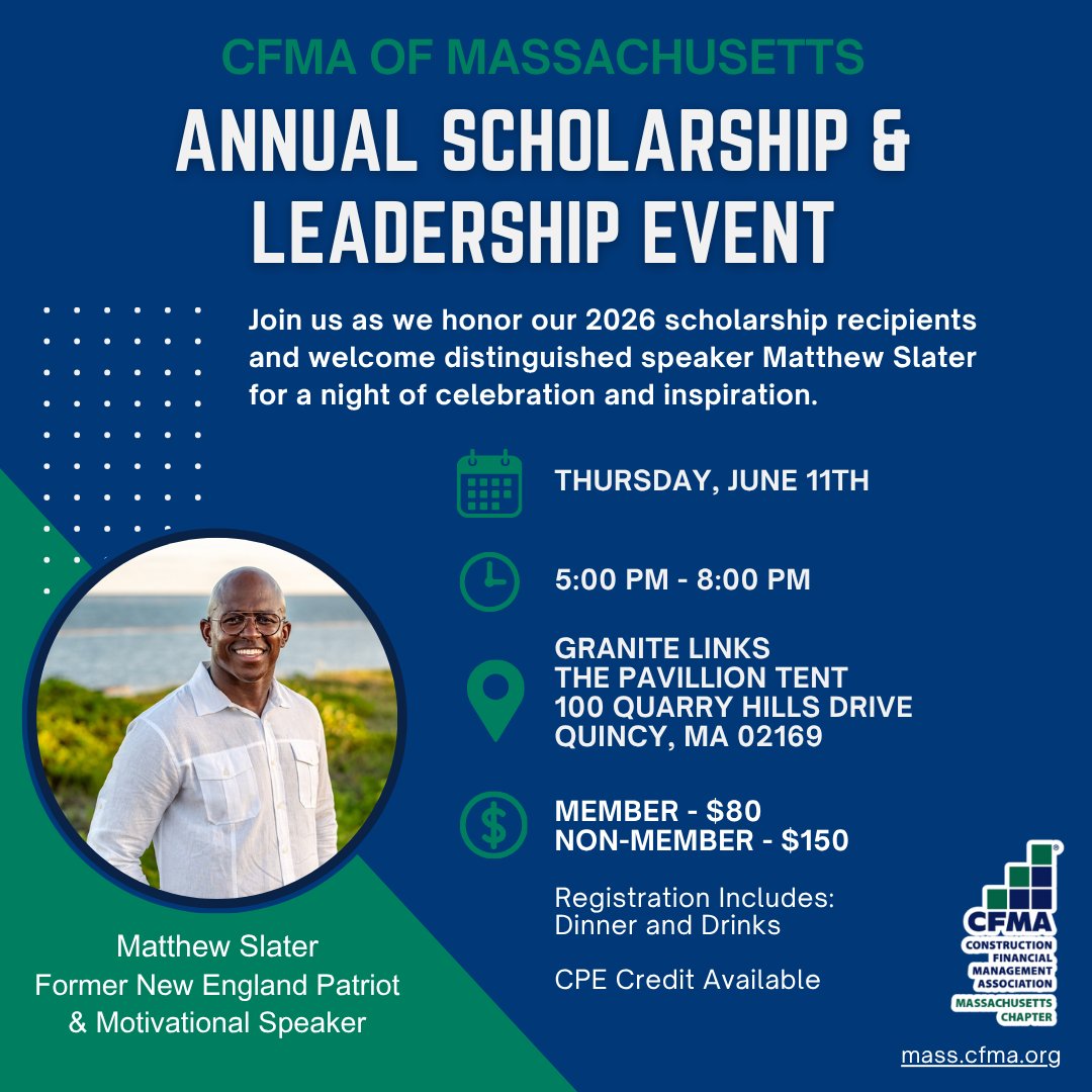 CFMAMASS's tweet photo. 🏆 Join CFMA Massachusetts for an evening celebrating leadership, achievement, and inspiration!

We look forward to seeing you there!
✦ Register here ➭➭ https://t.co/tN3G1NkU9o

#CFMAMassachusetts #CFMA #BostonEvents #ScholarshipRecognition https://t.co/k6dyd2DrFy