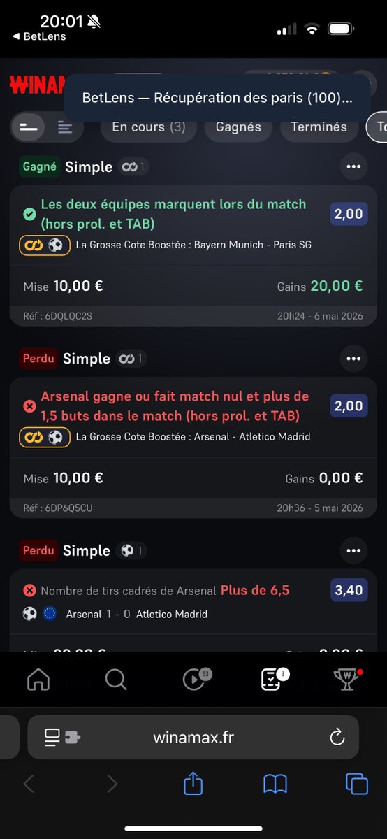 Alertes cotes boostées tweet media