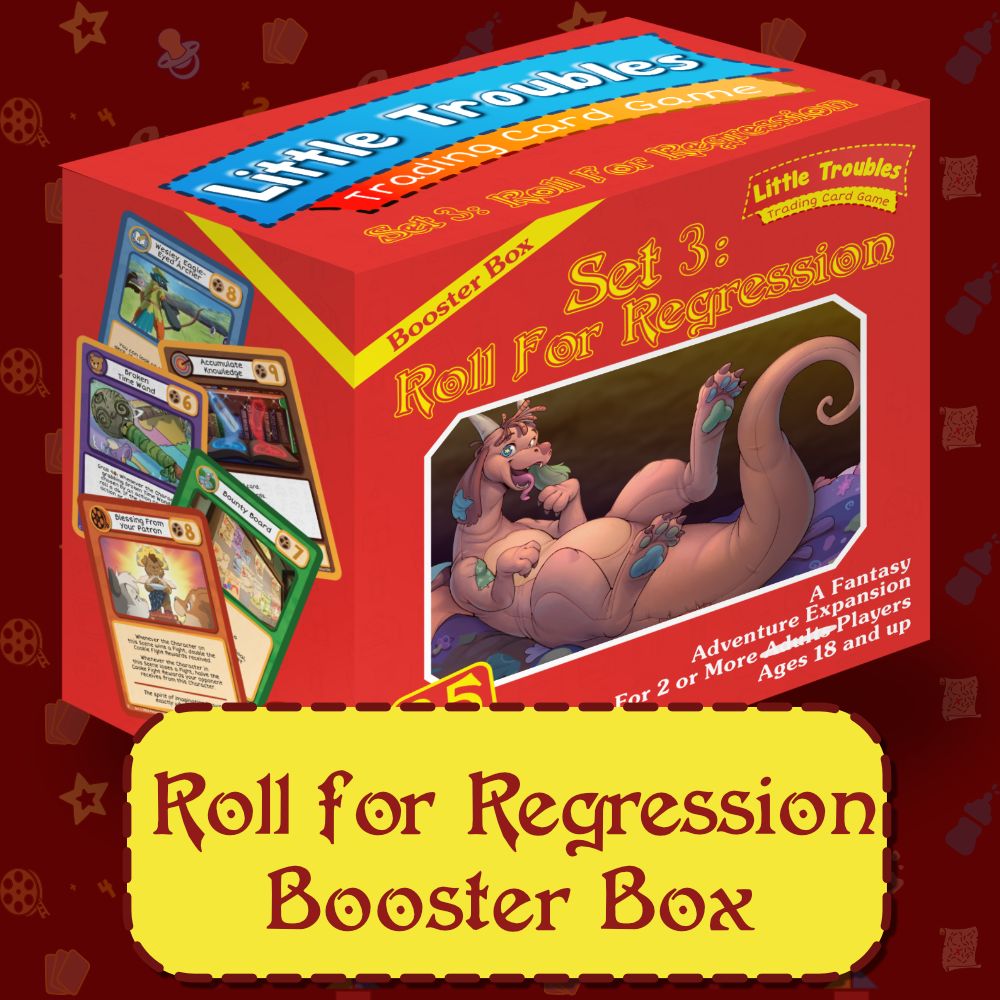 LilTroublesTCG's tweet photo. SET 3: Roll For Regression - where young adventurers didst devolve into fits of childish tantrum! 

Hark, let us hence convey thee into a freshe swaddling cloth!

Seize ye, set the third, forthwith!  https://t.co/SqfCMi5rlJ https://t.co/LZ9yxWZwDW