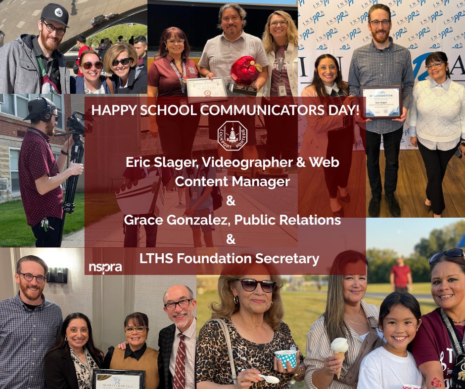 LockportHS205's tweet photo. Today we celebrate Eric Slager &amp; Grace Gonzalez for their creativity, collaboration &amp; dedication in helping tell the story of #PorterPride every day across LTHS D205. Congrats to Eric for being recognized at the 2026 INSPRA Distinguished Service Celebration! https://t.co/pjSkZ4MYaW