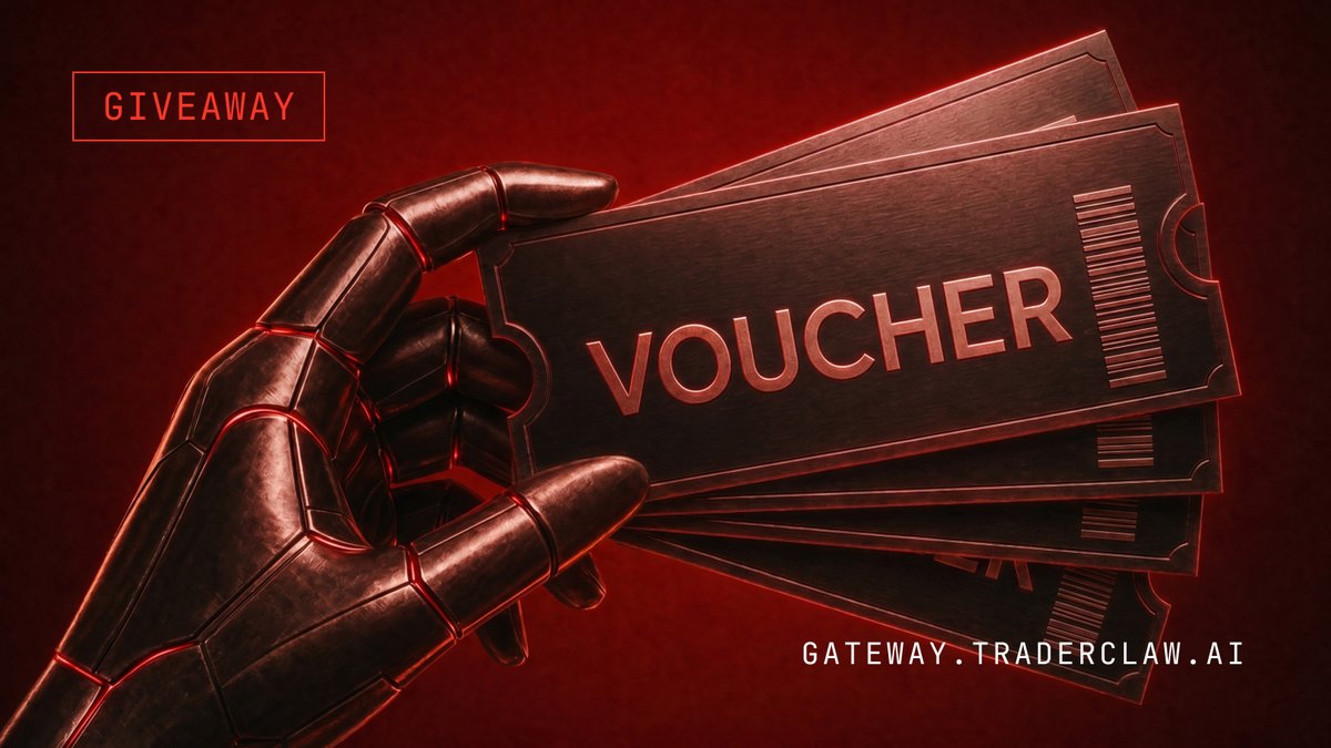 To celebrate, we’re giving away

5 X Gateway Vouchers (100 Credits + 1 Month Alpha Sub Pro)

Use it to test the system and see what on-chain intelligence feels like.

To enter:

1⃣ Follow <a href="/traderclawAI/">TraderClaw</a>
2⃣ Like + RT
3⃣ Share a report made by TraderClaw

5 winners picked soon.