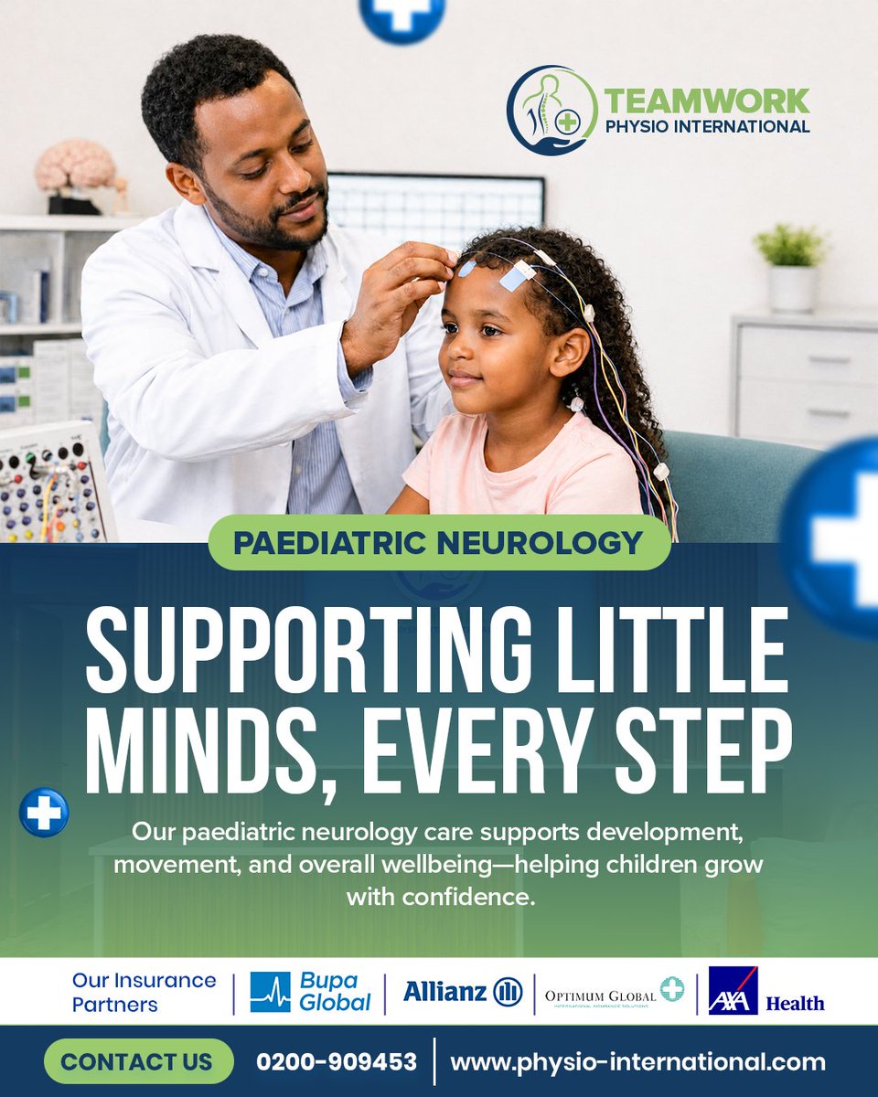 PhysioTeamwork's tweet photo. Our paediatric neurology care supports children through specialized therapy and compassionate guidance every step of the way.

📞 Contact us today to learn more about our child-focused rehabilitation services.

#TeamworkPhysioInternational #PaediatricNeurology #HealthcareUganda https://t.co/JLLw8kc6zC