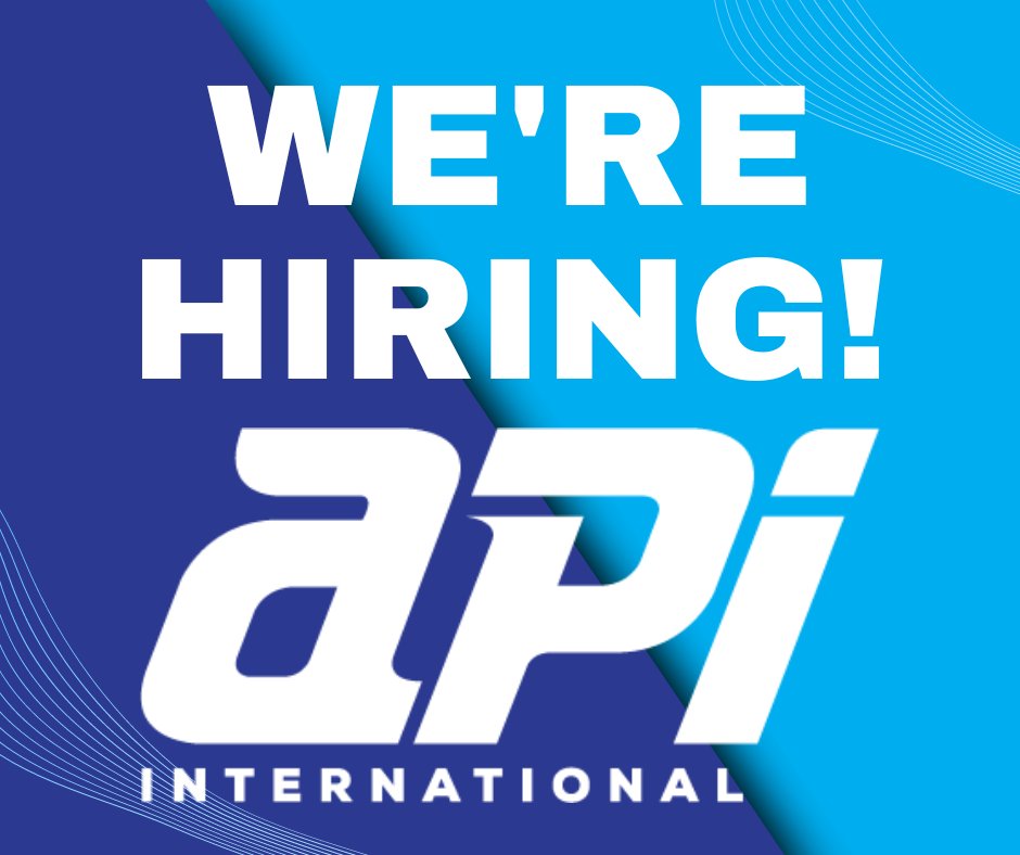 apiint_US's tweet photo. We are #Hiring! Come join our team at API!
Open position:
➡️ Head of Quality &amp; Engineering
➡️ CNC Machinist

Apply today! ✔️
👉  https://t.co/xxb9ZYNrG5

#JobOpening #Jobs #Manufacturing #UrgentHiring #Careers  #NowHiring #CareerOpportunity  #Engineering #QualityEngineer #CNCJobs https://t.co/EGJQ0y3XS8