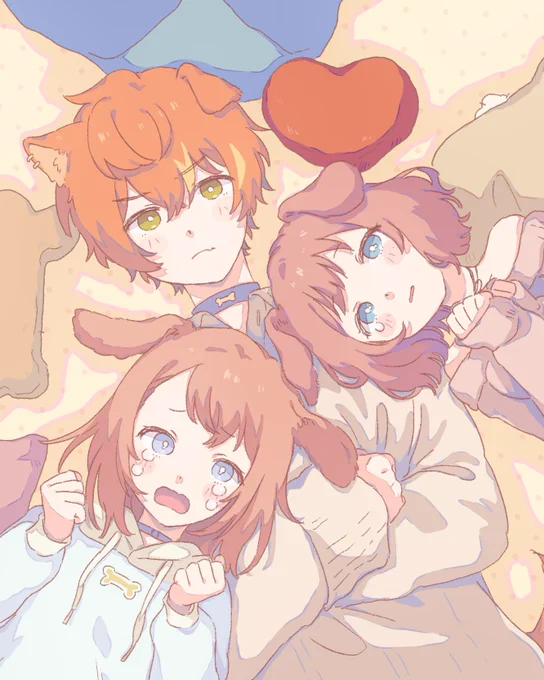かまってほしいわんこたち