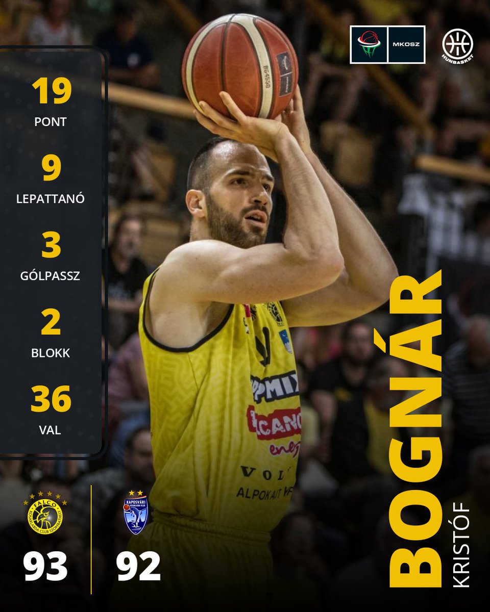 Hunbasket1's tweet photo. 🏀 The Szolnok–Falco showdown will decide the championship title!

Just like last season, this year’s finals will once again feature NHSZ-Szolnoki Olajbányász and Falco-Vulcano Energia KC Szombathely battling for the championship. 

#hunbasket https://t.co/Pa4KdP7dMu
