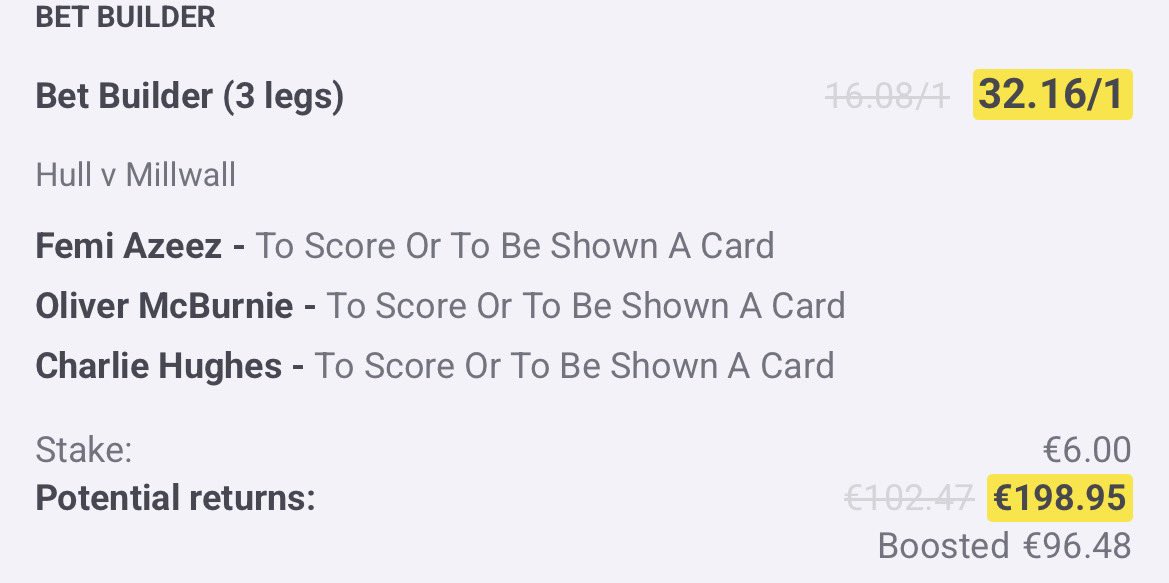 100% boost on paddy power ! Here’s my goal or card treble 👀🙏
