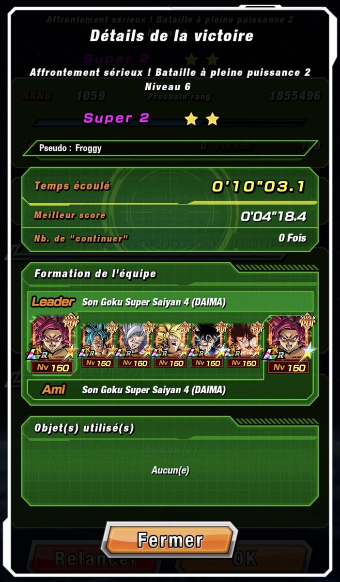 satchfroggy's tweet photo. ✨ Toutes les missions EX / Équipements (oui je résume en un tweet)

➡️ Rainbow &amp; 4 tours max
➡️ 6 persos Divin
➡️ 6 persos PUI

#DokkanBattle https://t.co/Q647rrcyRm