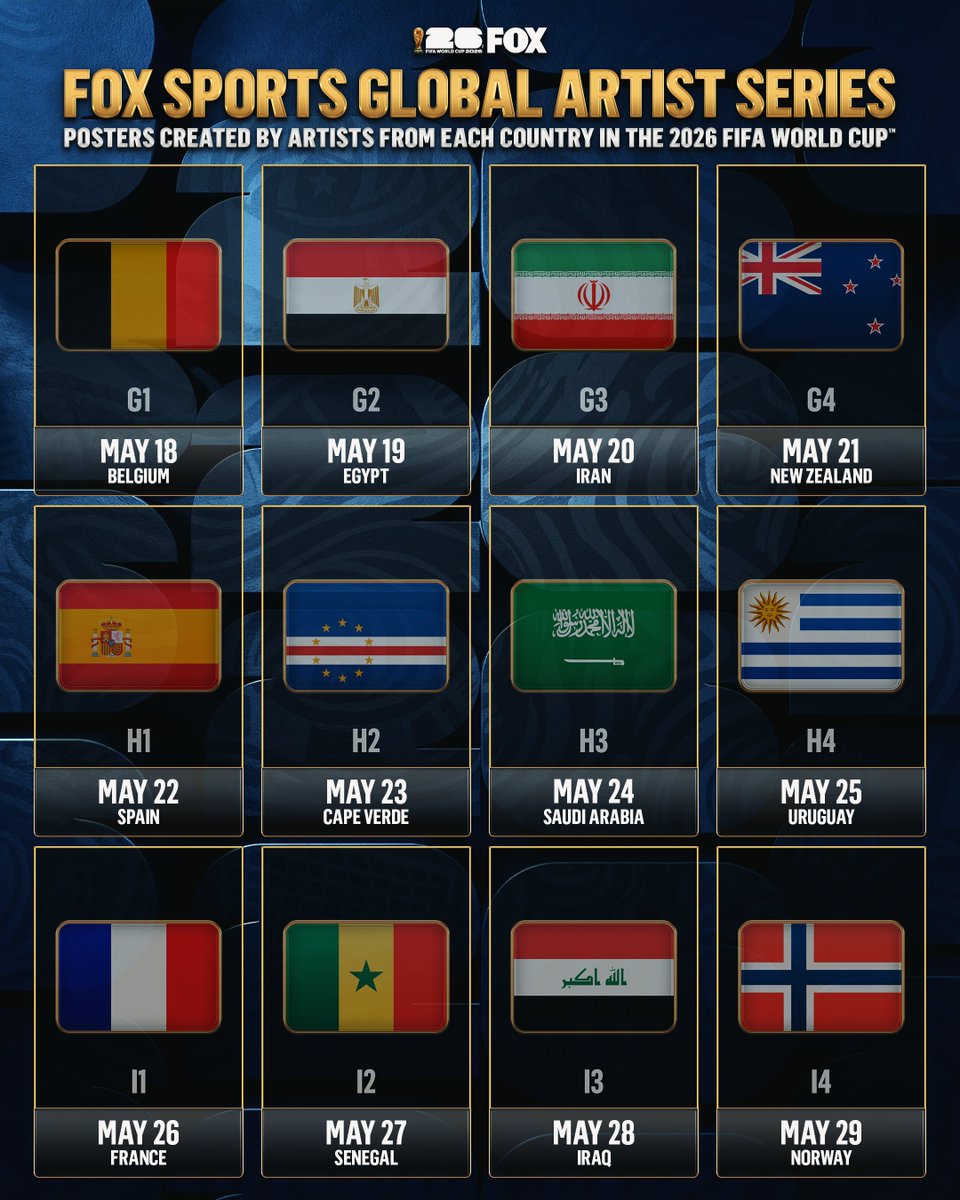 Follow along as we unveil the FOX Sports Global Artist Series