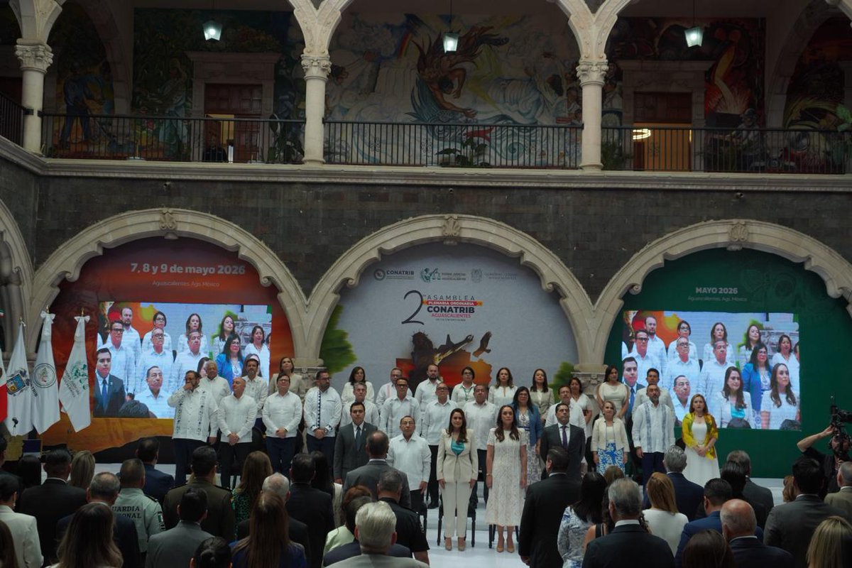 ConatribMx's tweet photo. La inauguración de la 2a Asamblea Ordinaria de la #CONATRIB estuvo a cargo de la Gobernadora de Aguascalientes @TereJimenezE , la Magistrada María José Ocampo Vázquez y del Presidente de la #CONATRIB y del Tribunal Superior de Justicia del @PJCDMX , @magrafaelguerra . https://t.co/238h6Vcr5p