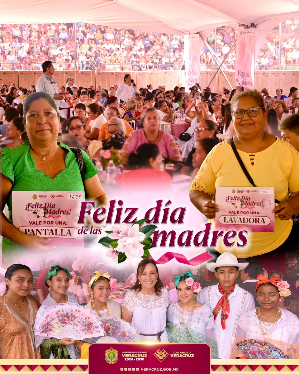 rocionahle's tweet photo. Me da muchísimo gusto estar en CARLOS A. CARRILLO celebrando este día tan especial con las madres de la Cuenca del Papaloapan. 

Reconocemos su amor incondicional y el papel fundamental que tienen en las familias veracruzanas.

¡Feliz Día de las Madres! 💖 #PorAmorAVeracruz https://t.co/v1nMTPWvXh