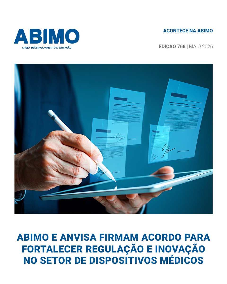abimobr's tweet photo. A news da ABIMO desta semana traz detalhes do acordo com a Anvisa, novos cursos do IBPIS, expectativas para a Hospitalar 2026 e impactos do cenário internacional no setor. Confira: https://t.co/UUHfuj0ZTZ
#abimo #apoio #desenvolvimento #inovacao https://t.co/DOJGvjOrMg