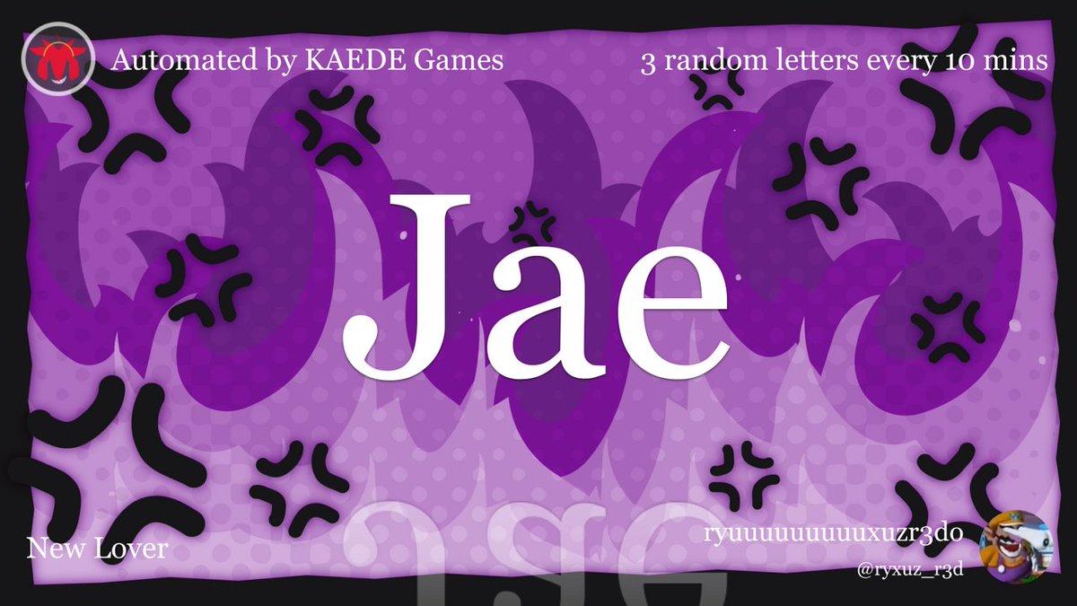 3 random letters every 10 mins tweet media