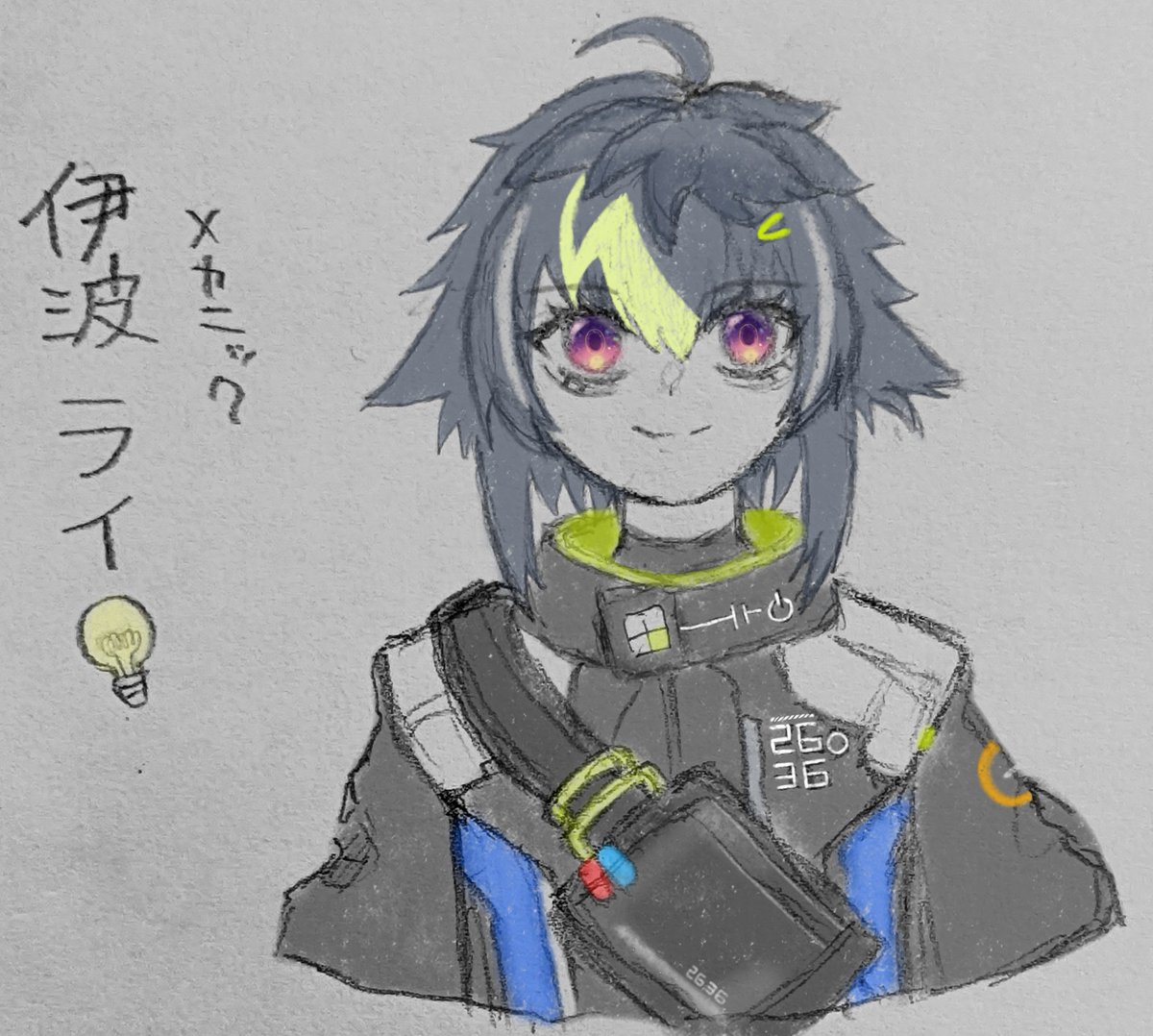 2a_kou's tweet photo. 生きてるよってことでアナログ💡③を✍🏻
#絵ライぞ伊波 https://t.co/05LswrZBn2
