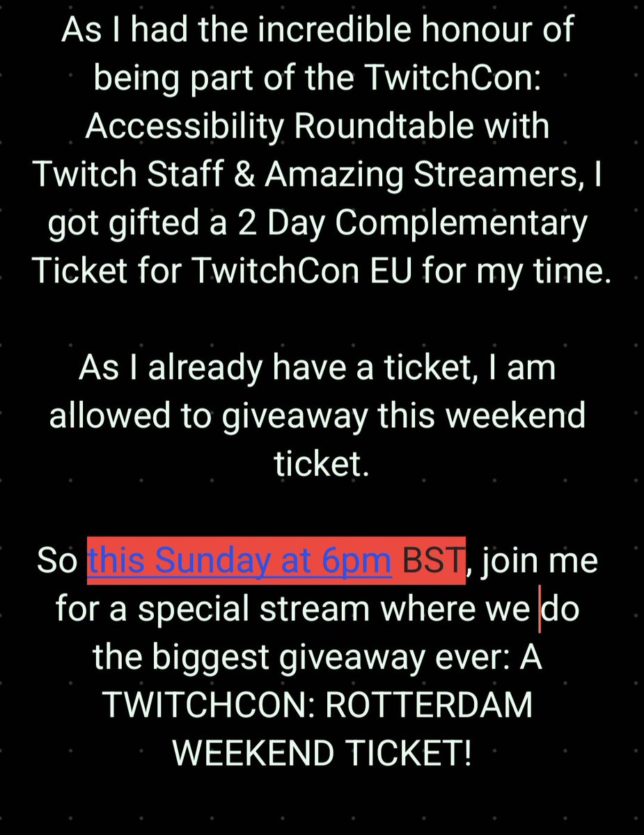 TDementedRaven's tweet photo. ⚠️ BIG GIVEAWAY STREAM ALERT~ ⚠️

Special Thanks to @Twitch for this spare ticket!~

Join me at 6pm BST on 10th May 2026 for the biggest giveaway - ever! https://t.co/dgnkXE8uW0