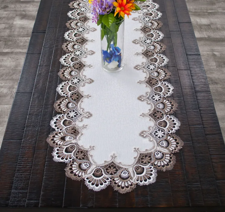 LinensArtThings's tweet photo. Beautiful antique German lace with earth-tone colors on White Jacquard material that is lovely on a dining room table, coffee table, or sofa table. Also, it is elegant in the bedroom on a dresser or nightstand and will add beauty to any room! #linens #doilies #tablecloths #tabletopper #homedecor #homedesign #tablelinens #tablerunner #cloths #art #lace #LAT #linensartandthings Watch Here: https://t.co/fLwZISrWvA