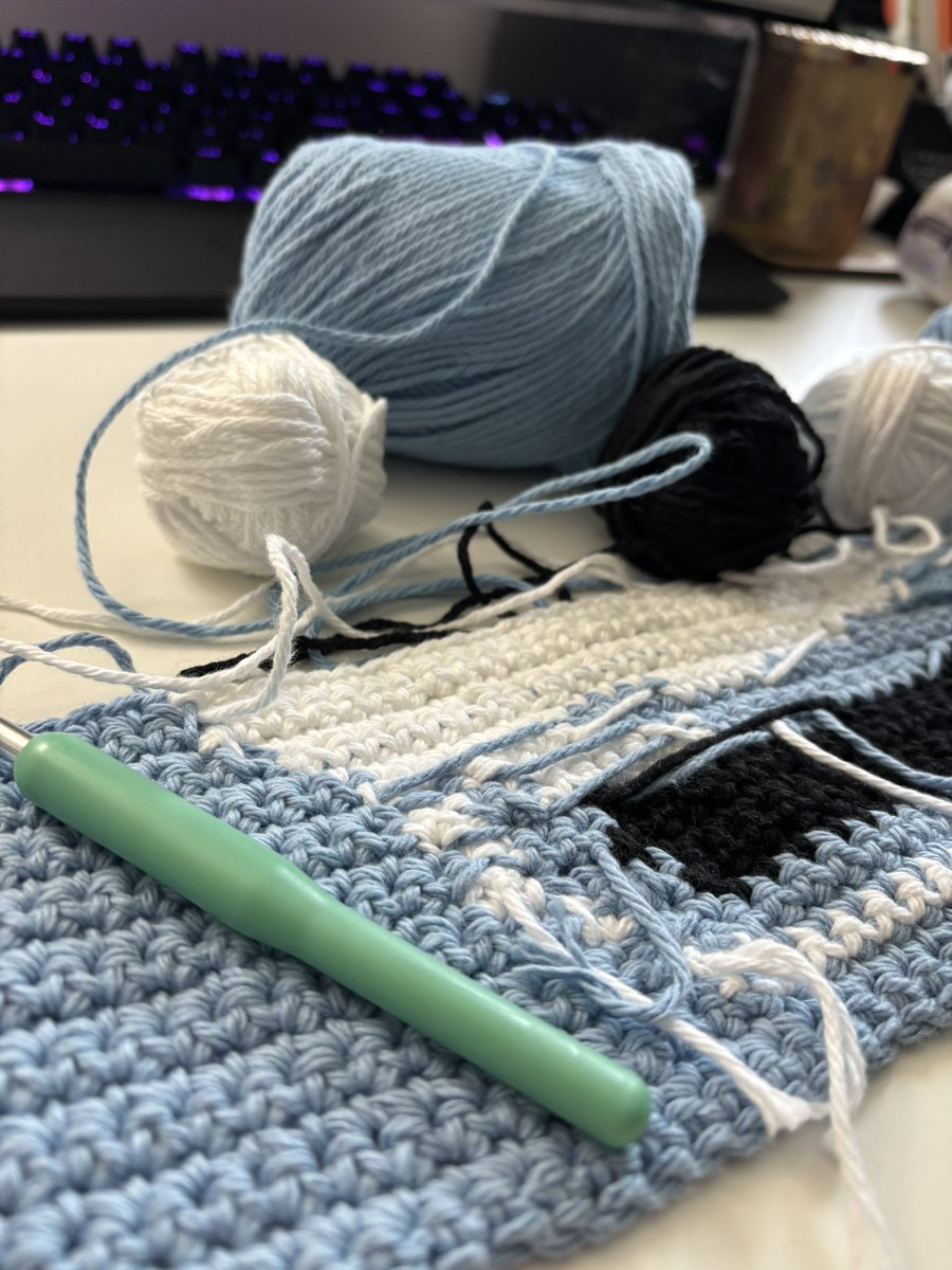sneak peek 👀 
tapestry crochet is not for the faint of heart 😵‍💫