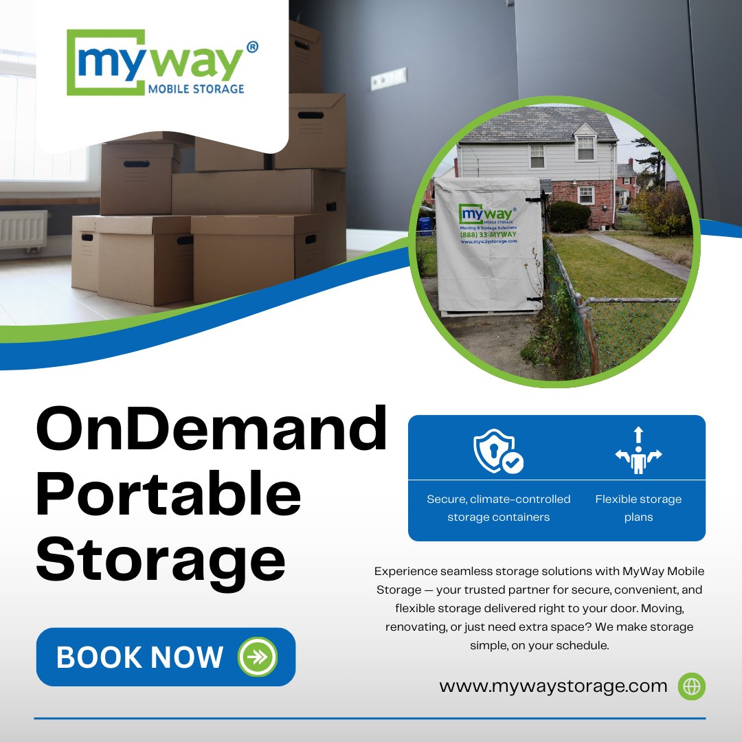 MyWayStorage's tweet photo. Storage made simple.

Whether you’re moving, remodeling, or clearing out space, MyWay Mobile Storage delivers portable storage right to your location and picks it up when you’re ready. Convenient, secure, and built around your schedule.

#MyWayMobileStorage #PortableStorage https://t.co/FLNWRVmFyN