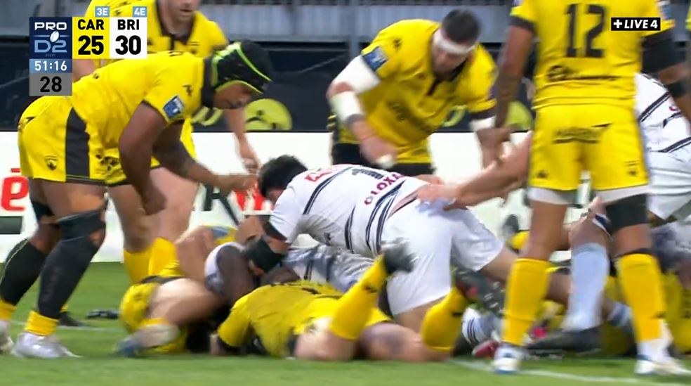 allezbriverugby's tweet photo. 52' 𝓔𝓼𝓼𝓪𝓲 𝓭𝓮 𝓑𝓻𝓲𝓿𝓮 !
Brive pilonne et c'est Tuivuaka qui marque en force ! 2⃣5⃣ - 3⃣2⃣ #USCCAB https://t.co/v55qT3xmxI