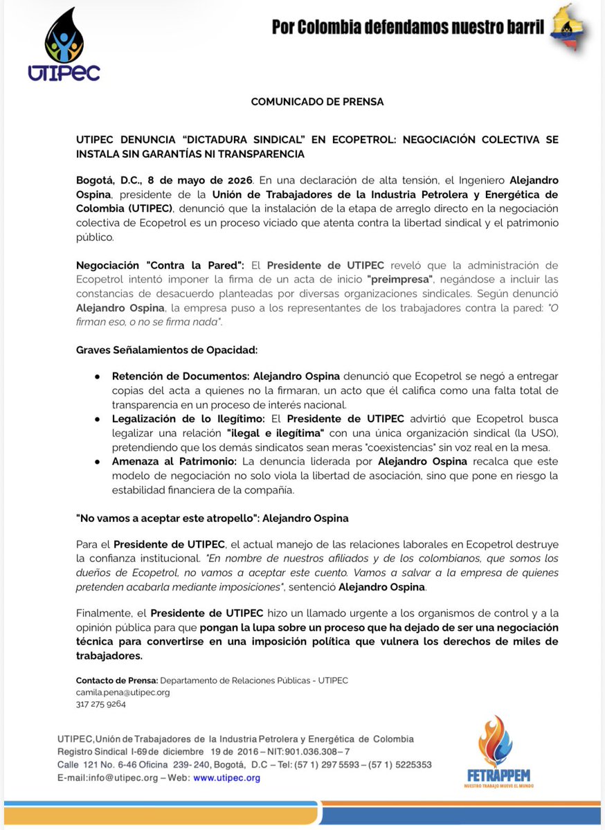 UTIPEC NUEVO SINDICALISMO tweet media