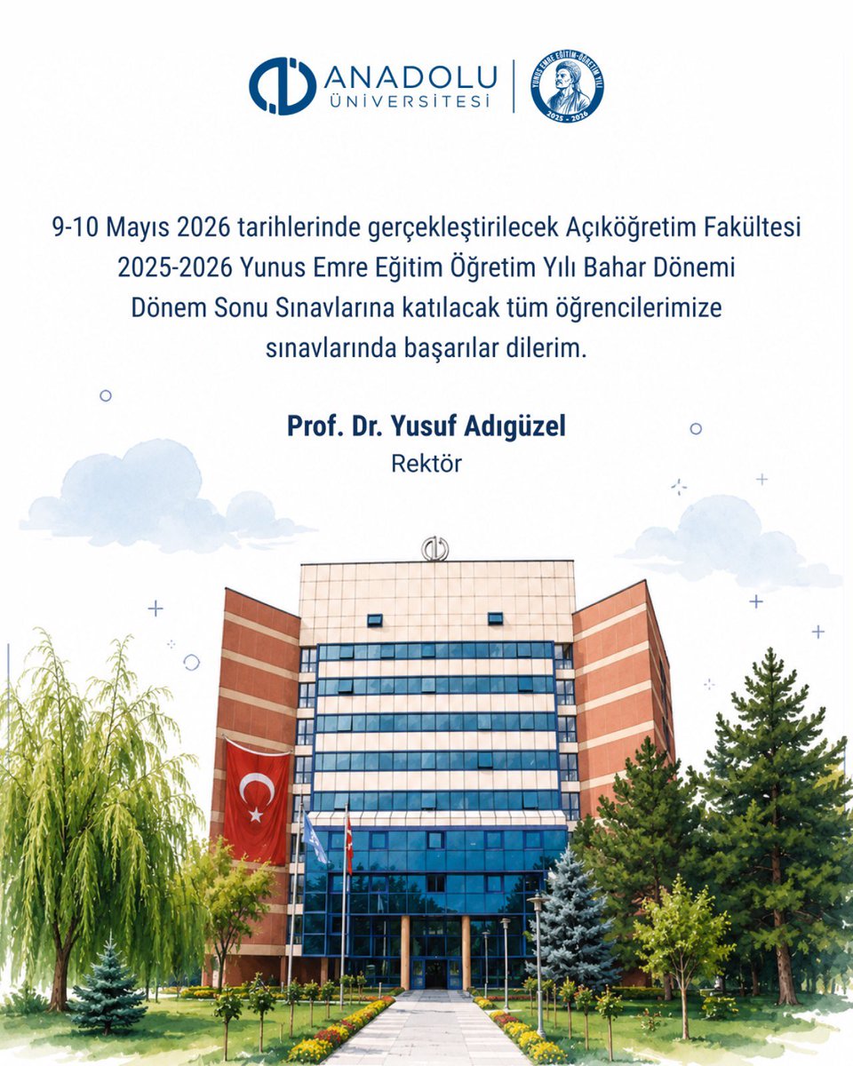Anadolu Üniversitesi Açıköğretim Fakültesi tweet media
