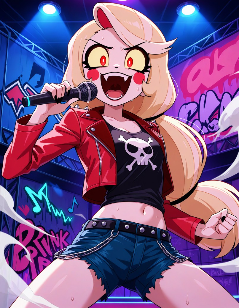 Elryusam's tweet photo. #Charlie #IAart #IAgenerated #HazbinHotel #PrincessOfHell https://t.co/cW1i8Brl6V