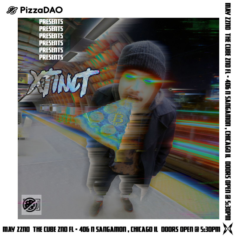 XTincT_io's tweet photo. Chicago checkout the upcoming "World Wide Bitcoin Pizza Day" presented by #PizzaDAO x #Web3Weekends Crew on Do312
Follow my artist profile on #Do312 for upcoming shows & view the event details for #BTCPizzaDay MAY 22nd
Grab A Free Ticket -- https://t.co/uI77hfjmfS https://t.co/MwnK6HjfD4