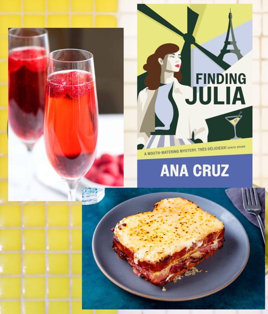 MelaniRedmiles's tweet photo. Murder Mystery May kicks off at RED: Paris, pastries, &amp; a pinch of suspense! 🥐🔎 This week: Finding Julia by Ana Cruz—a whodunit set in dreamy Paris. Pair w/ a Croque Monsieur &amp; a Kir Royale. Ready to solve the case (and snack)? #BookClub #MurderMysteryMay https://t.co/IEkKpnadJi