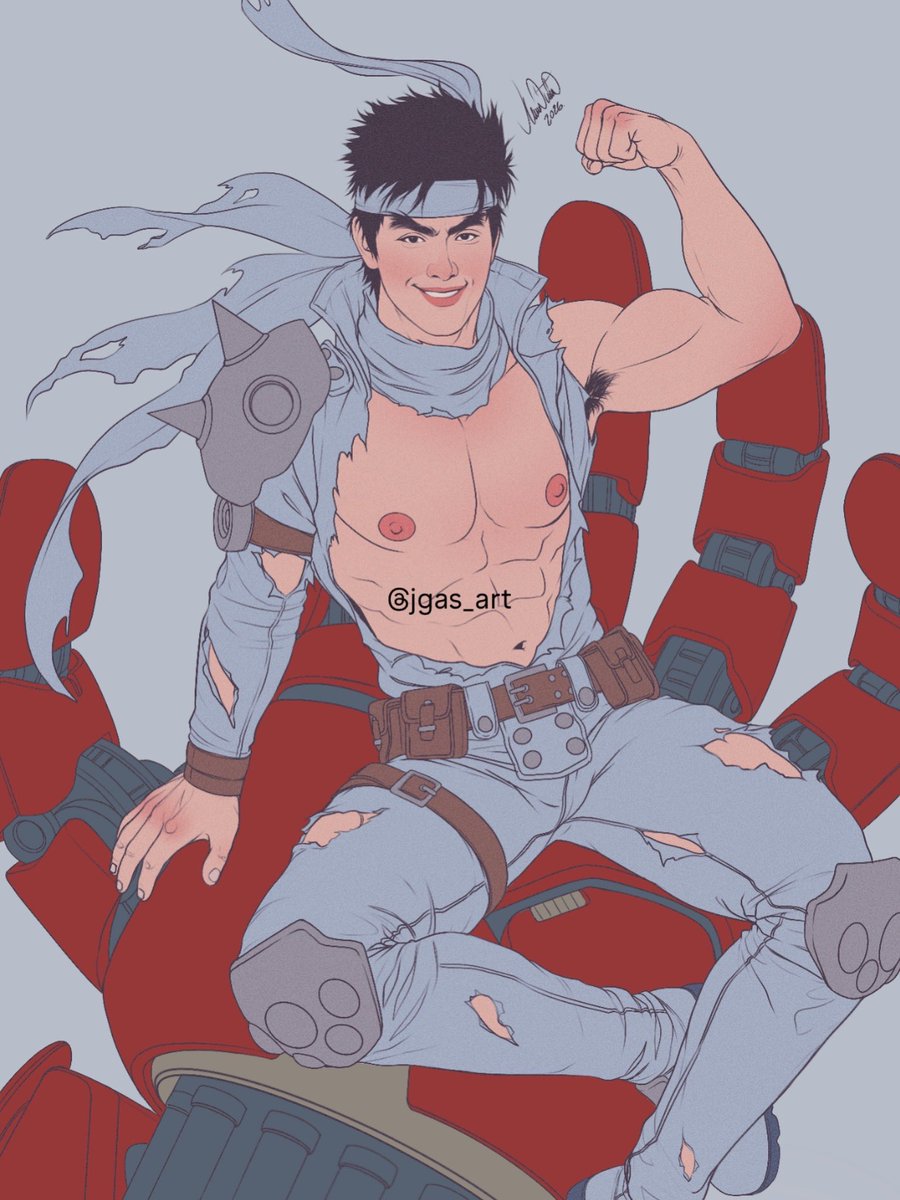 JGASart's tweet photo. Jin Saotome. No sé qué consume más tiempo: los detalles o mírale el pecho mientras dibujo.

#digitalart #procreate #animeart #fanart #drawingprocess #artreels #characterart #maleillustration #muscleart #animeillustration #ipadart #artistsoninstagram #speedpaint #gayartist https://t.co/JgLqnqnU75