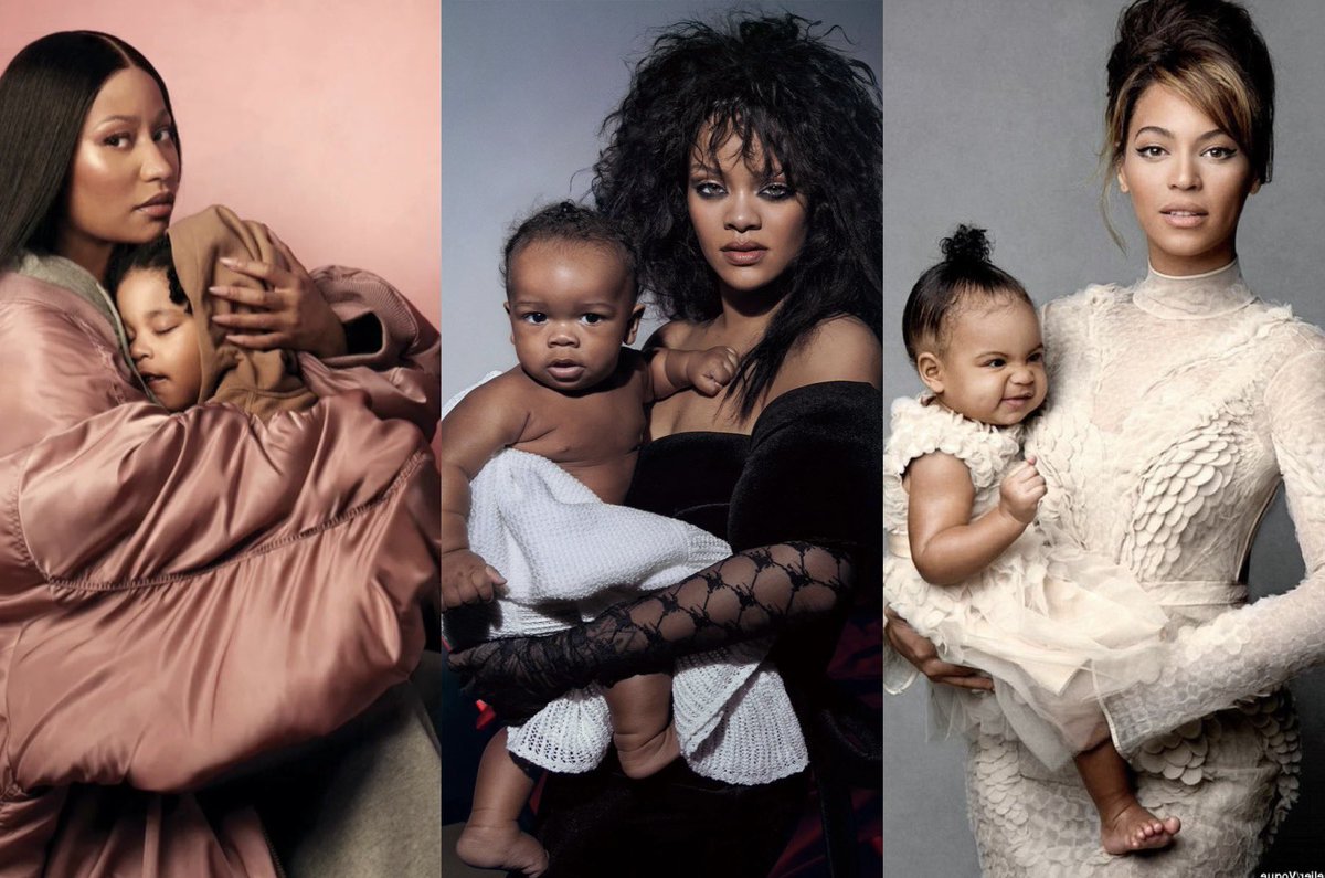 The Holy Trinity: Nicki Minaj, Rihanna, Beyoncé & their first born on ...