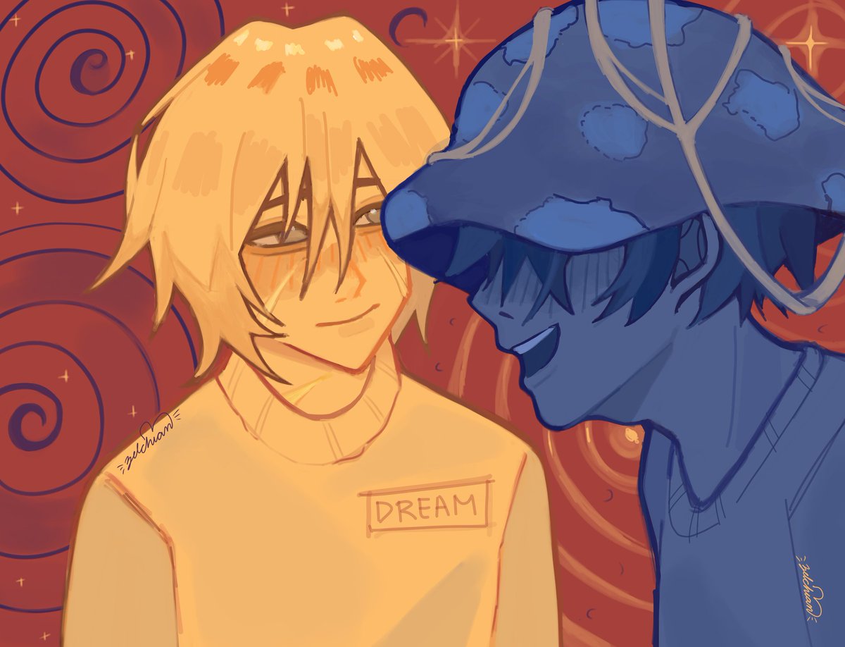 Zelchian's tweet photo. Blue and yellow theory 

C!DNF #dnffanart #dreamnotfound #dreamfanart #gnffanart https://t.co/lbq36eSK8f