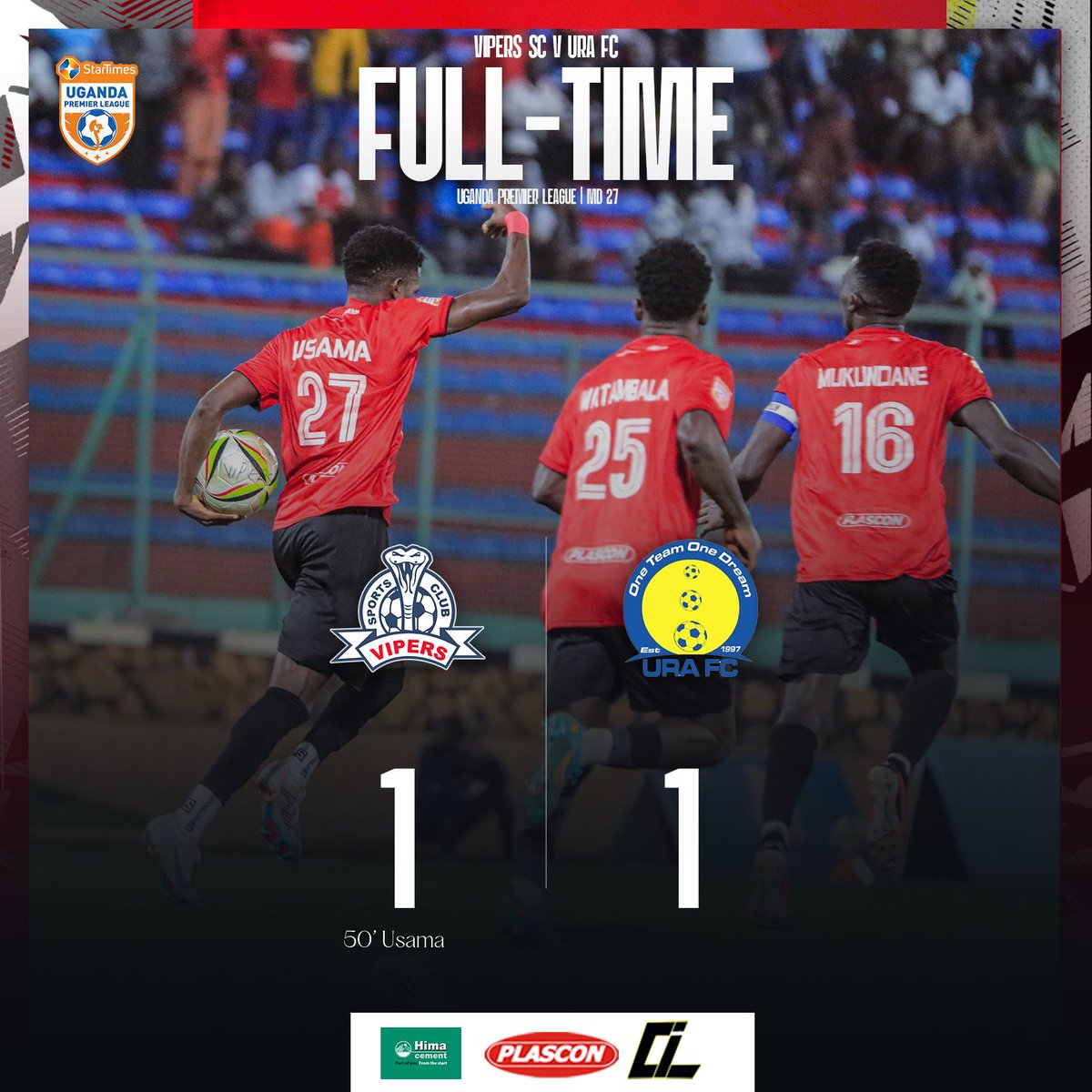 VipersSC's tweet photo. The points are shared at full-time.
#VIPURA || #VenomsUpdates || #OneTeamOneDream || https://t.co/1CPz614VtX
