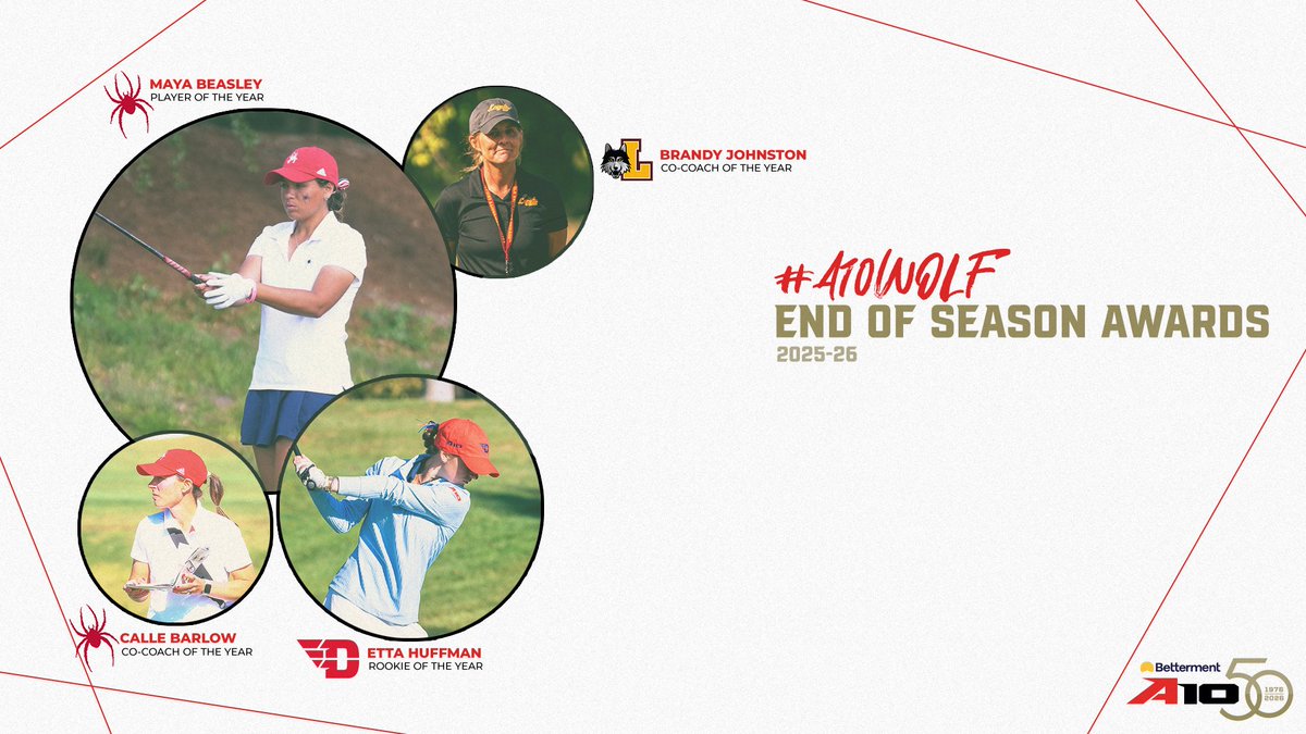 atlantic10's tweet photo. We have #A10WGOLF Awards!

Two Spiders, a Flyers and a Rambler win the major accolades.

@SpiderWGolf / @DaytonWGolf / @RamblersWGolf 

FULL STORY: https://t.co/T85Xubjm6J https://t.co/Xcad8GWEL3