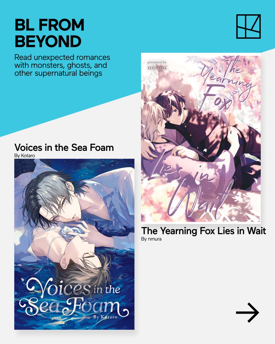 KodanshaManga's tweet photo. Find love in the otherworldly with 👻❤ BL From Beyond!
Read unexpected romances with ghosts, and other supernatural beings in titles like #VoicesInTheSeaFoam, #Loveless, and more you'll find on the Kodansha website, with the first chapter free to read!
https://t.co/H5ejIt49AY https://t.co/GyFPbuFoBd