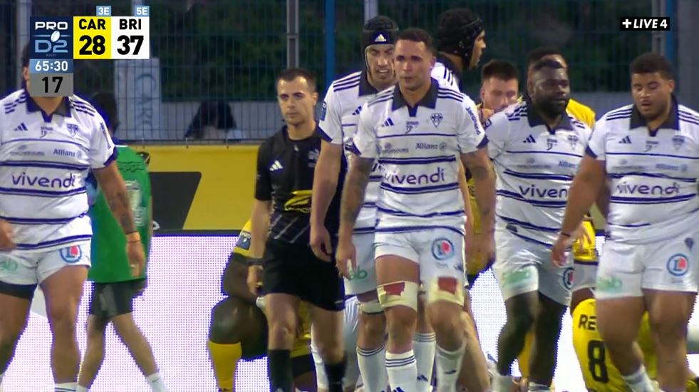 allezbriverugby's tweet photo. 66' 𝓔𝓼𝓼𝓪𝓲 𝓭𝓮 𝓑𝓻𝓲𝓿𝓮 !
Nouveau pilonnage après une pénalité jouée à la main à 5 mètres. C'est Tuivuaka qui marque, 2⃣8⃣ - 3⃣9⃣ #USCCAB https://t.co/1VSC4iE2jW