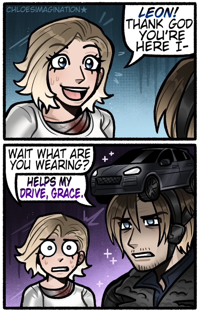 Leon wearing some bullshit in the Resident evil requiem DLC