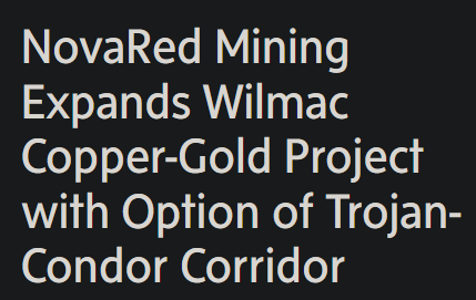 Ruby_Scrubtaria's tweet photo. Wilmac near Copper Mountain gives NovaRed Mining a practical hook, while NRED and NREDF both trade green. 

#StockNews #Teenagegirls $NOK $BB https://t.co/w5vBivyjYa