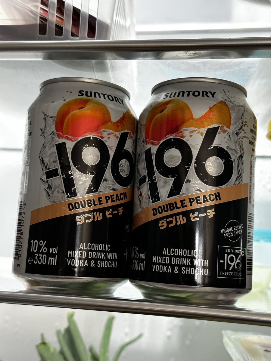 夫が買ってきてくれた〜✌️はっぴー -196ダブルピーチ🍑美味しかった