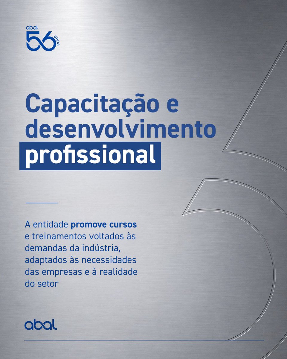 AluminioABAL's tweet photo. Chegamos ao mês de aniversário da ABAL e temos muito a compartilhar sobre a atuação da entidade e sua importância para o setor do alumínio no Brasil.

Acompanhe, a cada semana, um pouco dessa história em nossas redes. https://t.co/SrG9OknXTH