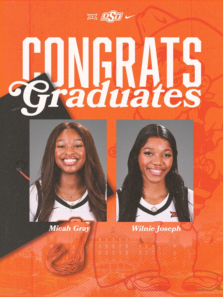 OSUWBB's tweet photo. From gameday to graduation day in Gallagher-Iba Arena! Congratulations, Cowgirls 🎉

#GoPokes https://t.co/o8gQhuDU3Y