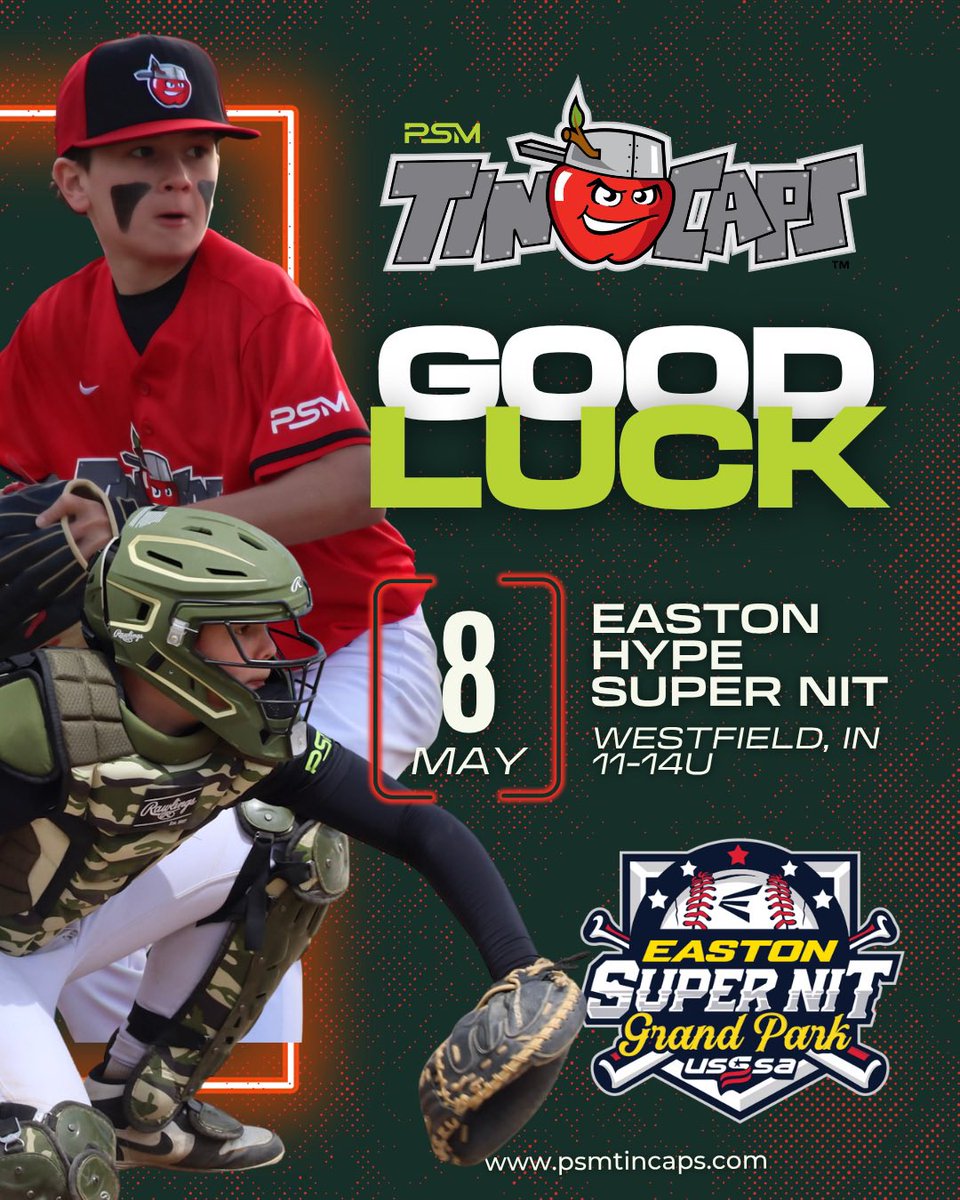 PSMTinCaps's tweet photo. Boys travel to Westfield for the @USSSABSBL Easton Super NIT at Grand Park 🍎⚾️

Let’s Go ‘Caps! https://t.co/N97H96oAa1