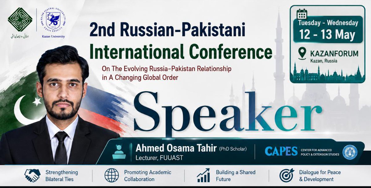 IamAOT_'s tweet photo. When knowledge is shared, boundaries fade. When minds connect, possibilities expand. When nations collaborate, the future becomes brighter.

Humbled by this opportunity, energized for  experience ahead, &amp; committed to representing with excellence and purpose.

#Russia #pakistan https://t.co/CB1gEH2dpl